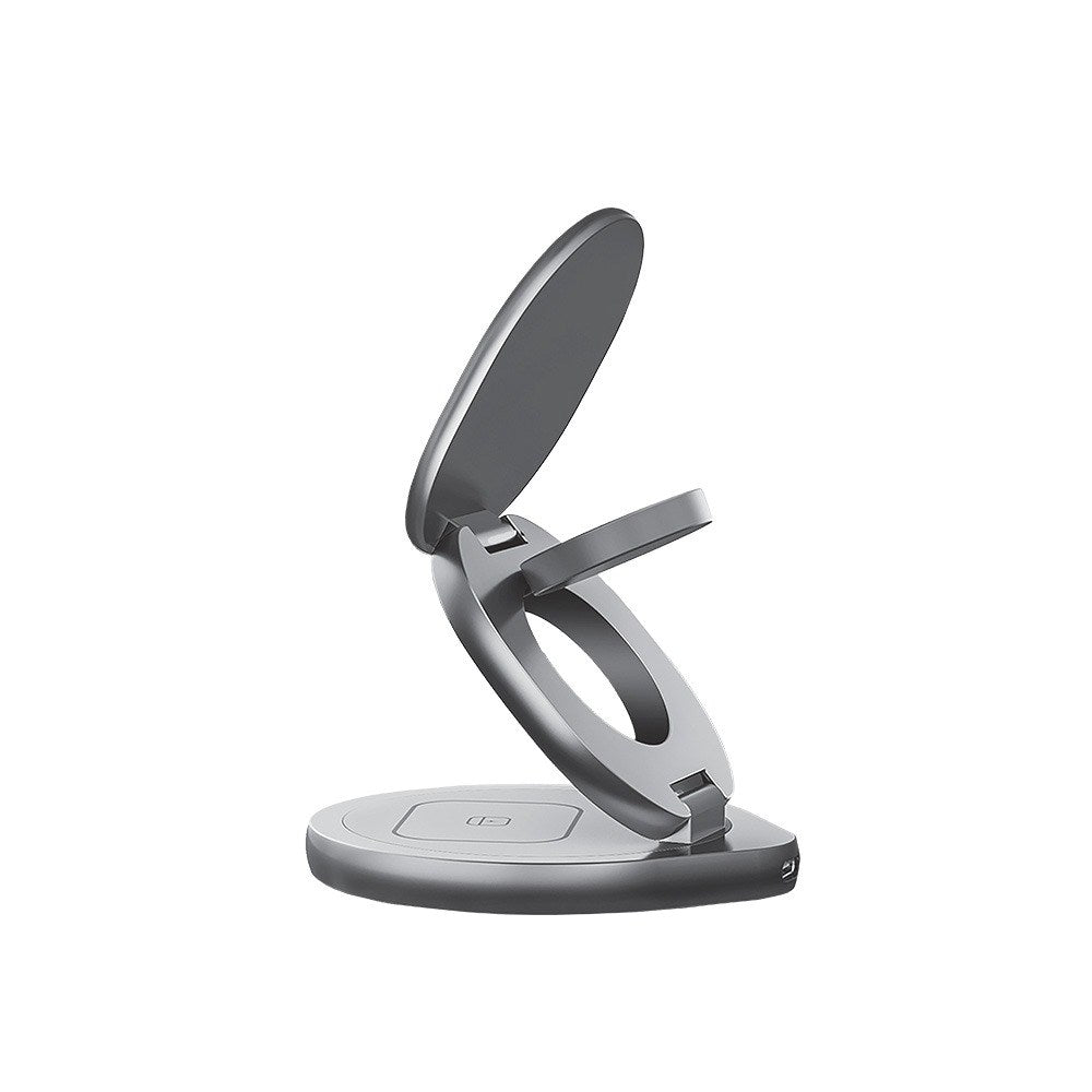 Forever 15W MAWC-200 3-in-1 Wireless Charger with USB-C - MagSafe Compatible - Gray