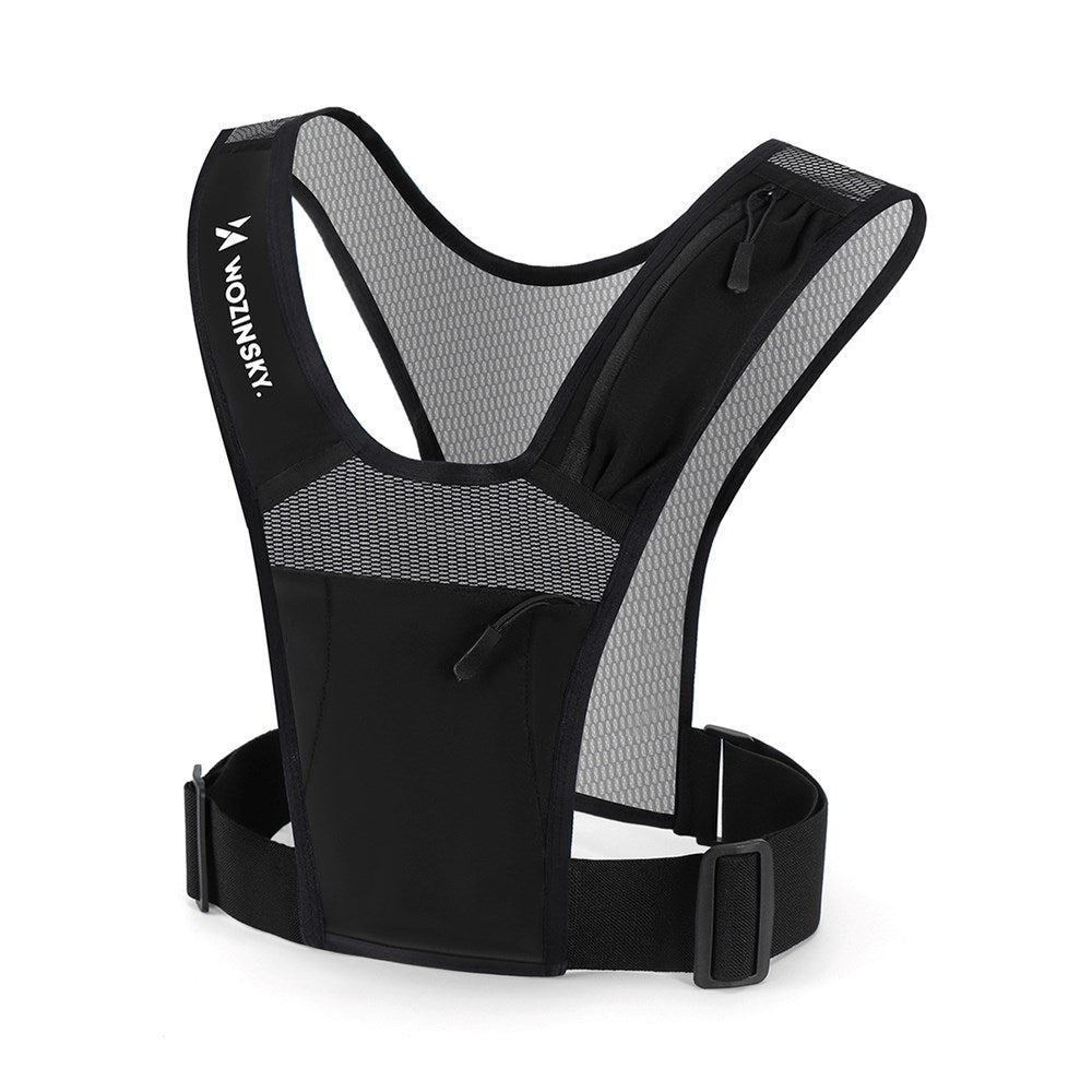 Wozinsky WKDB1 Running Vest with Reflective Elements - Black
