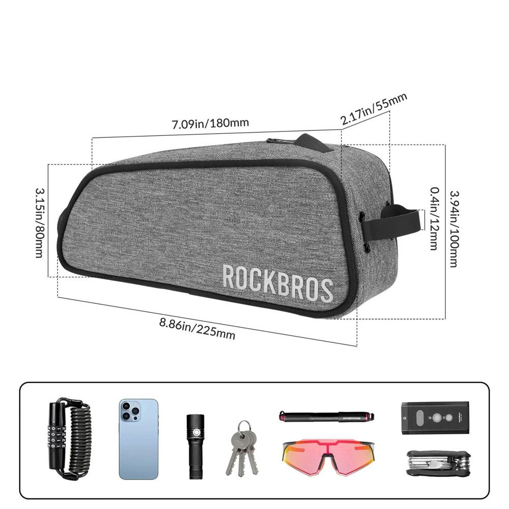 Rockbros Bike Frame Bag - 0.7L - Grey