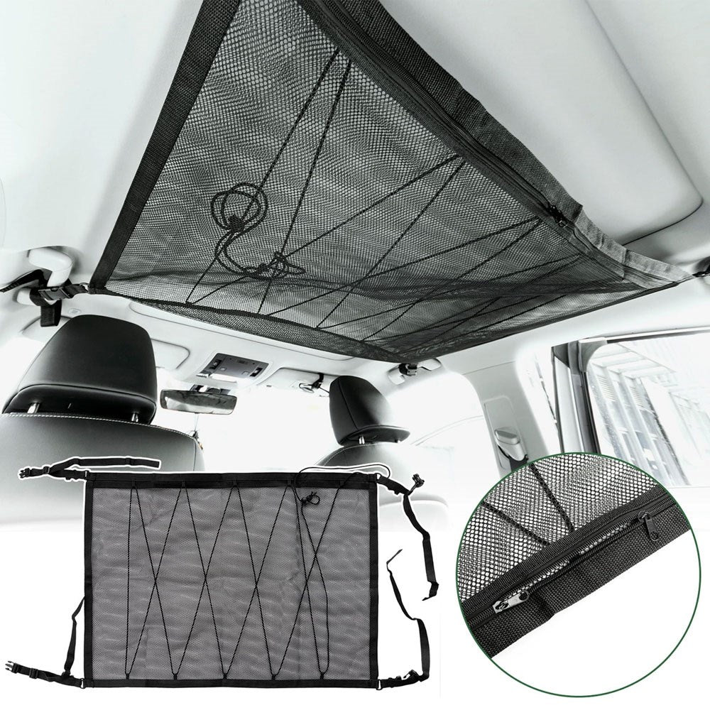 Wozinsky Universal Organizer Net for Car Ceiling – Black