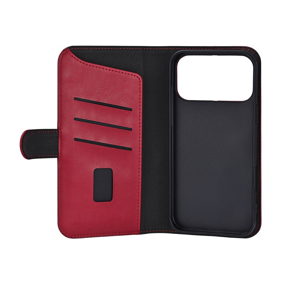 iPhone 17 Pro Max GEAR Faux Leather Flip Case - MagSafe Compatible - Red