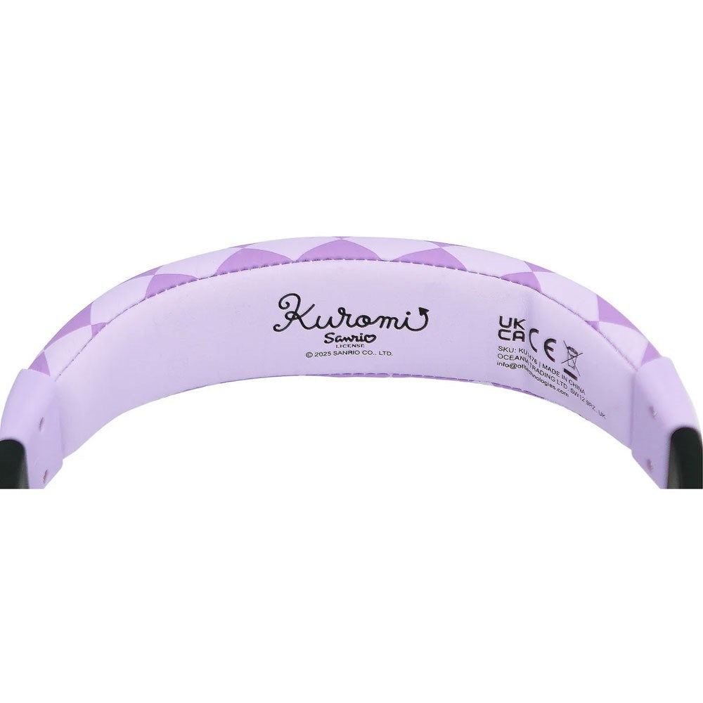 Kuromi OTL On-Ear Headphones for Kids with 3D Ears - Max. 85dB - Purple / Black