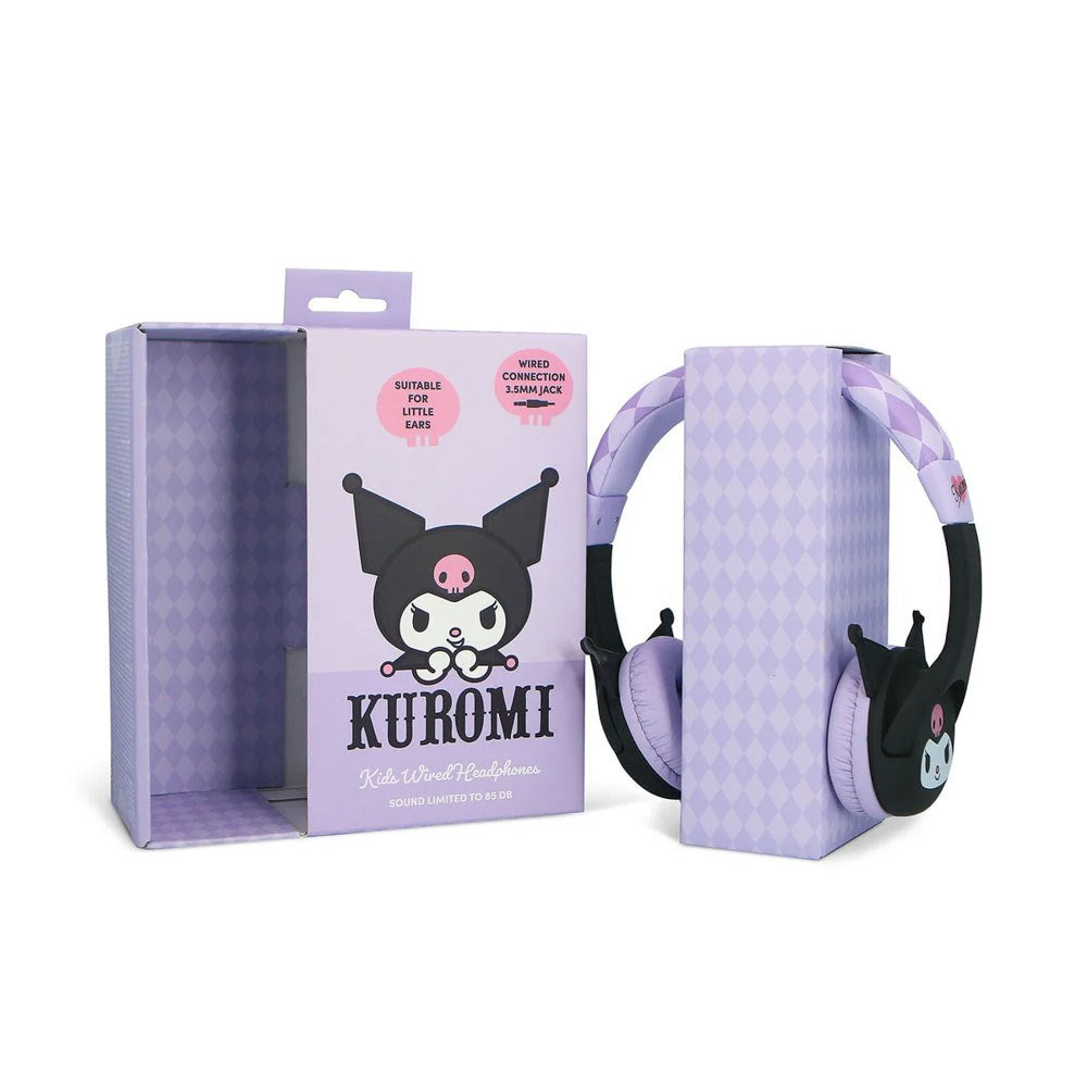 Kuromi OTL On-Ear Headphones for Kids with 3D Ears - Max. 85dB - Purple / Black