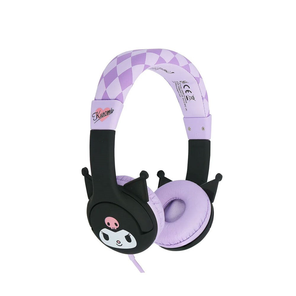 Kuromi OTL On-Ear Headphones for Kids with 3D Ears - Max. 85dB - Purple / Black