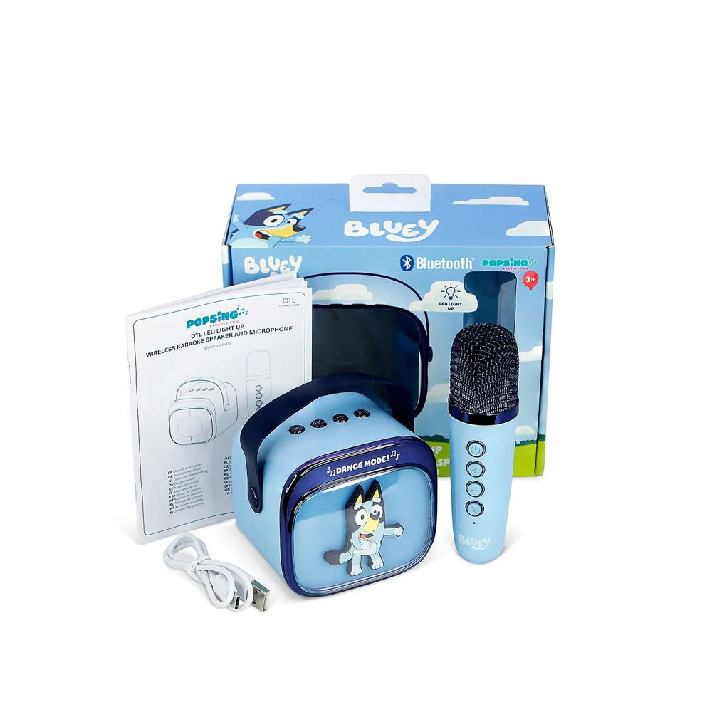OTL BLUEY Karaoke Set with Wireless Speaker & Microphone - Blue