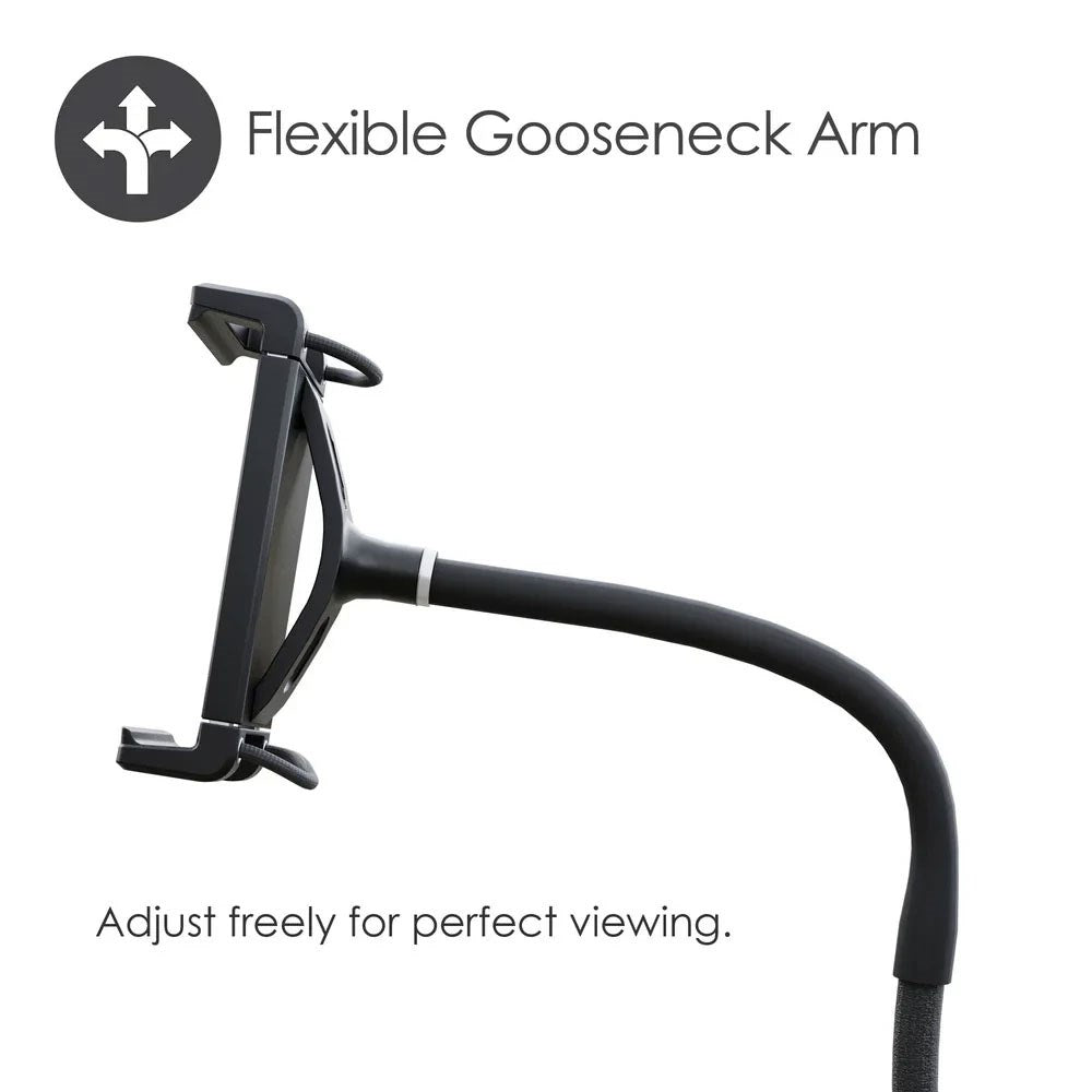 Desire2 Gooseneck Tablet Holder for Table - Moldable - Black