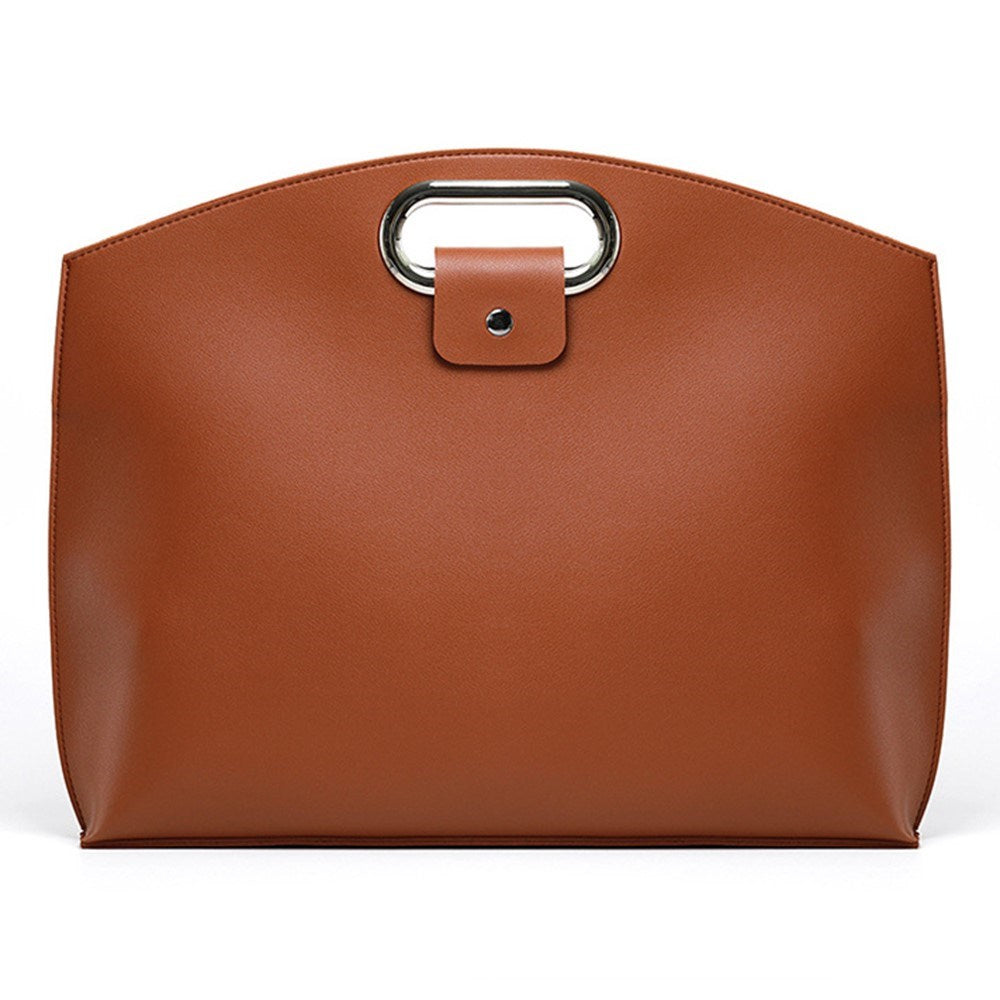 Faux Leather MacBook / Laptop 13-14" Bag - 32 x 37.5 cm - Brown