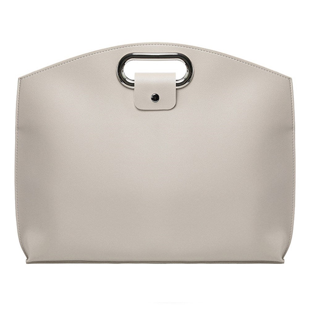 Faux Leather MacBook / Laptop 13-14" Bag - 32 x 37.5 cm - Beige