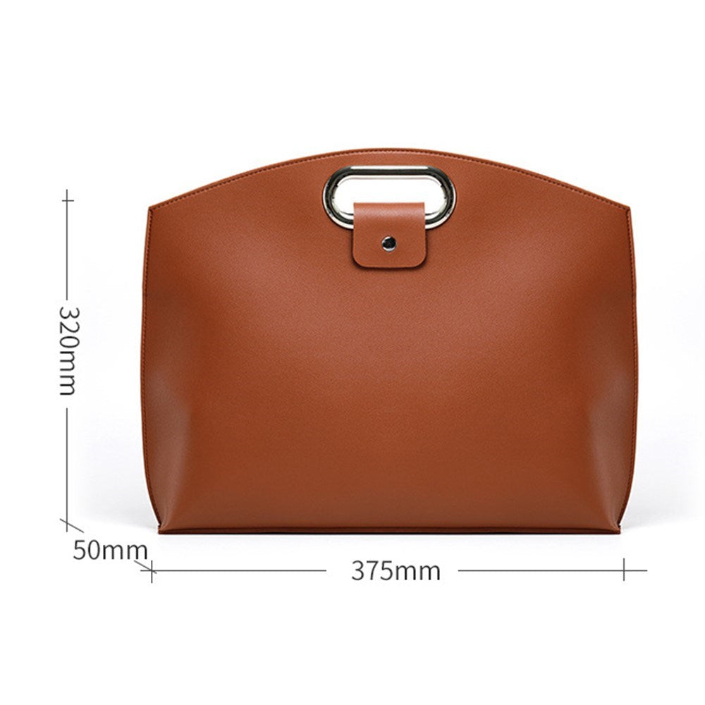 Faux Leather MacBook / Laptop 13-14" Bag - 32 x 37.5 cm - Beige