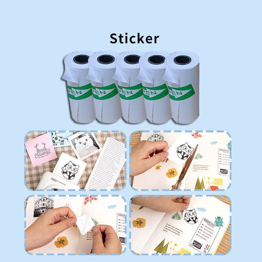 Self-Adhesive Thermal Photo Paper - 57 x 25 mm - 5 pcs - White