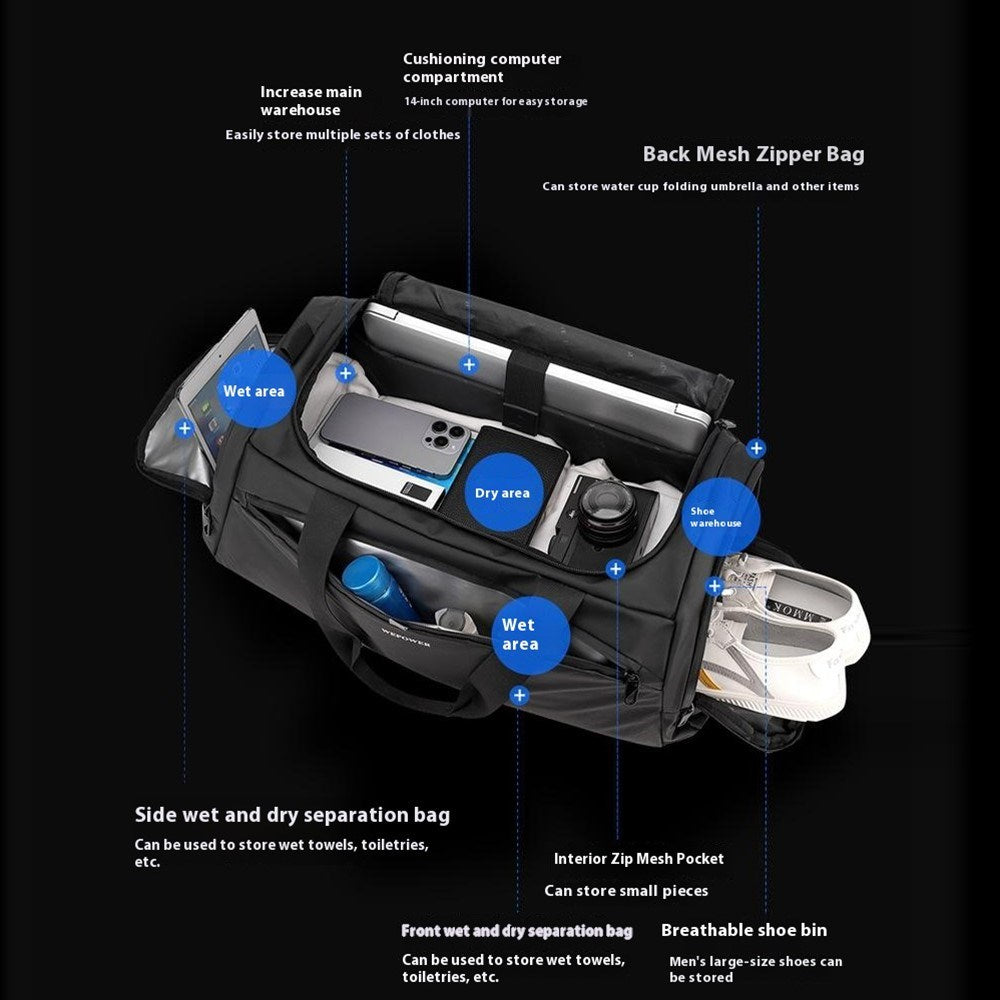 WEPOWER Multifunctional Travel & Sports Backpack - Black