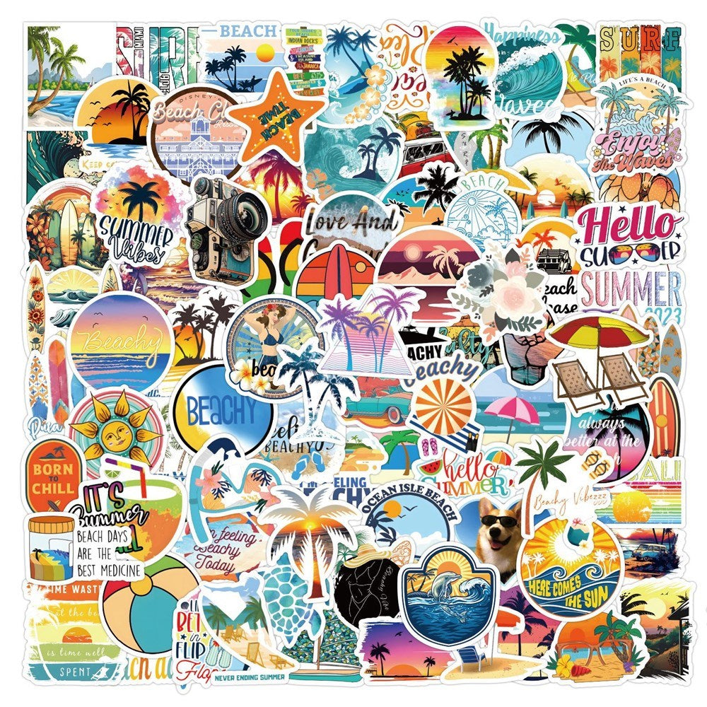 Summer Theme Stickers - 120 pcs.