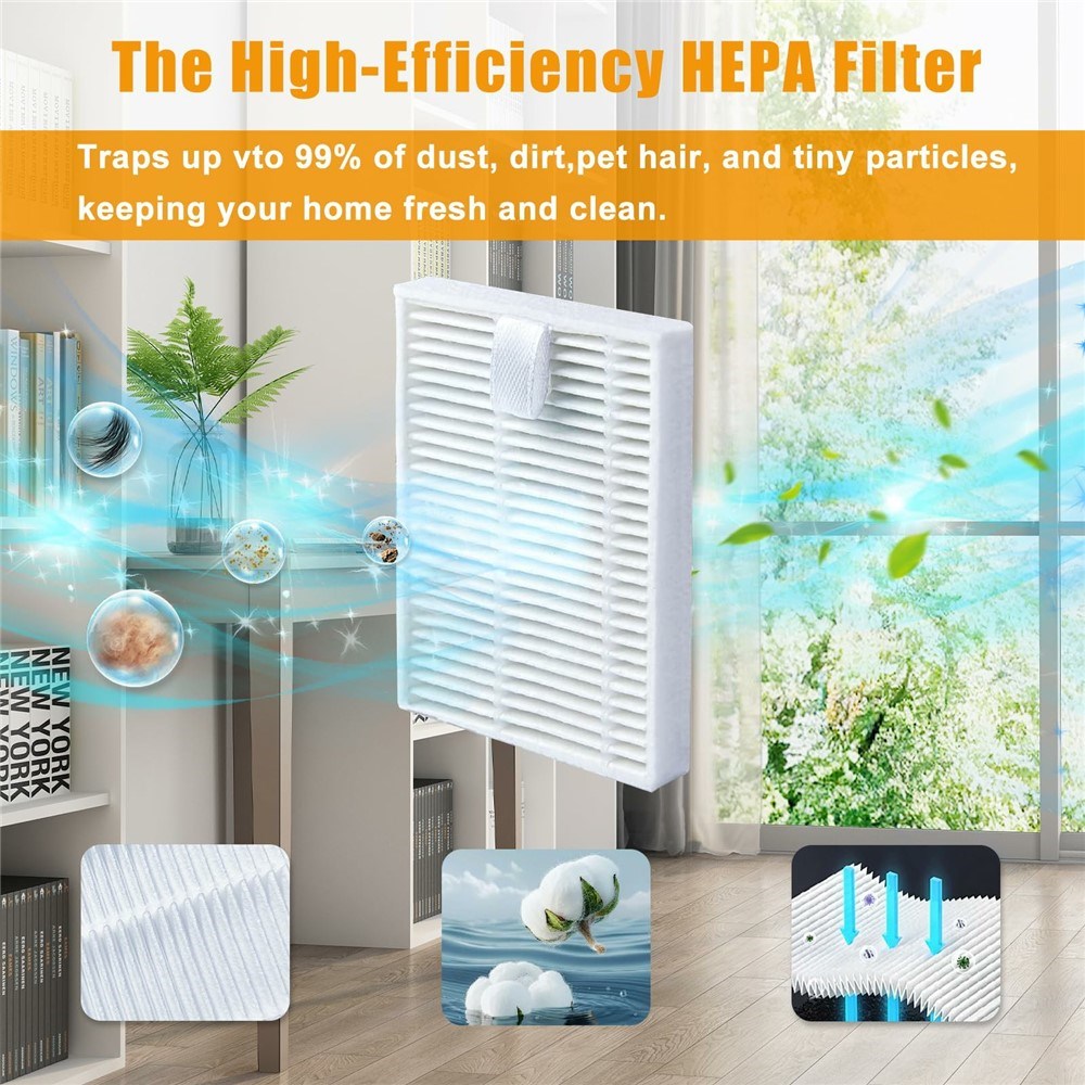 Vacuum filter for Xiaomi Robot Vacuum E10 / iRobot Roomba Combo 105 Robot Vacuum Cleaner - White