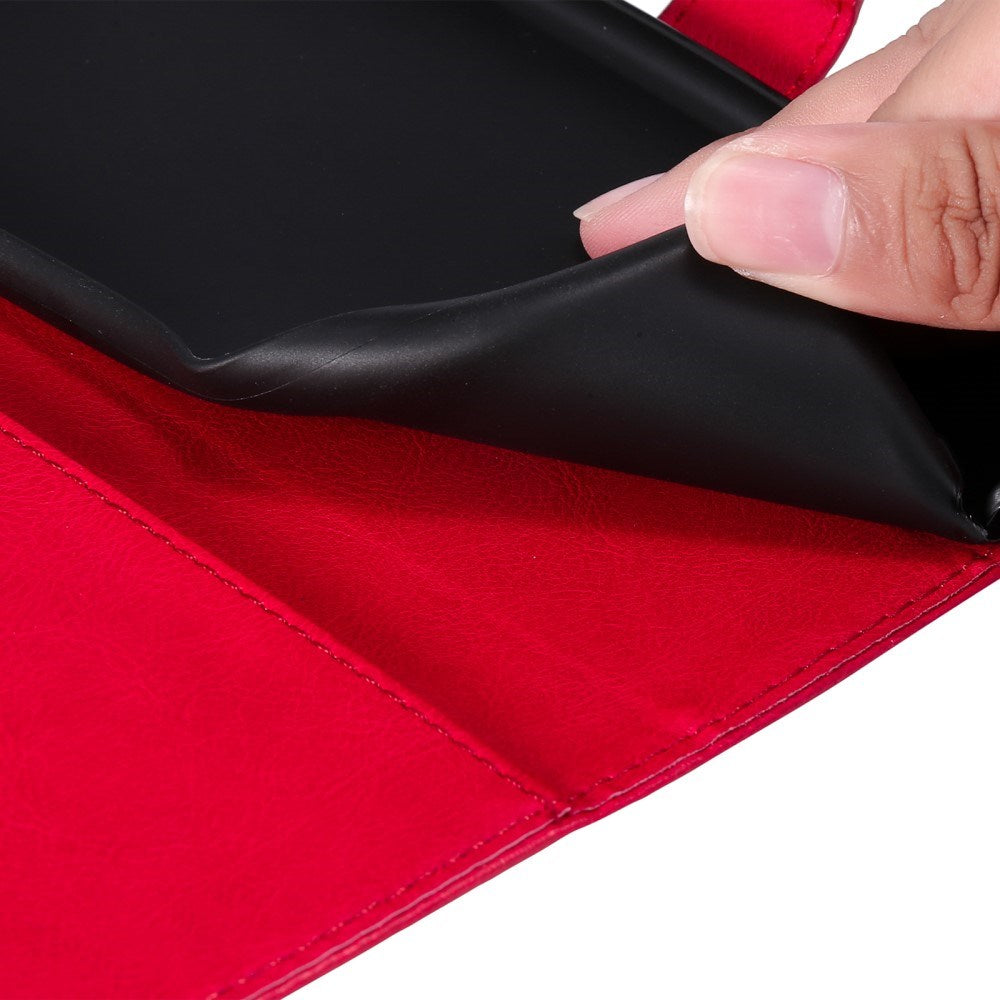 EIDERWOOD Xiaomi Redmi 13 Faux Leather Case with Wallet and Strap - Red