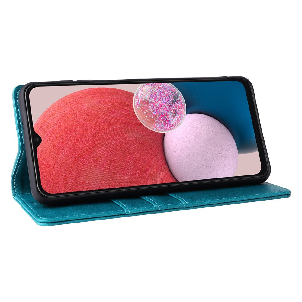 EIDERWOOD Samsung Galaxy A13 (4G/5G) / A04s / M13 Faux Leather Flip Case with Cardholder & Stand Function - Blue