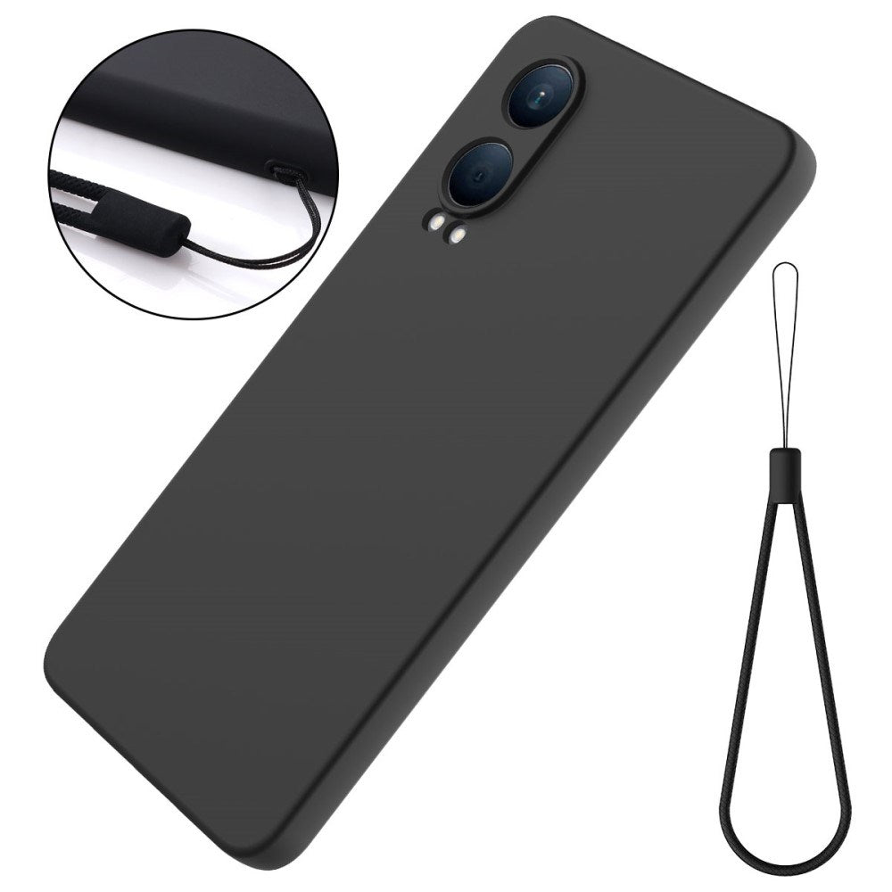 EIDERWOOD OnePlus Nord CE4 Lite (5G) Liquid Silicone Case w. Strap - Black