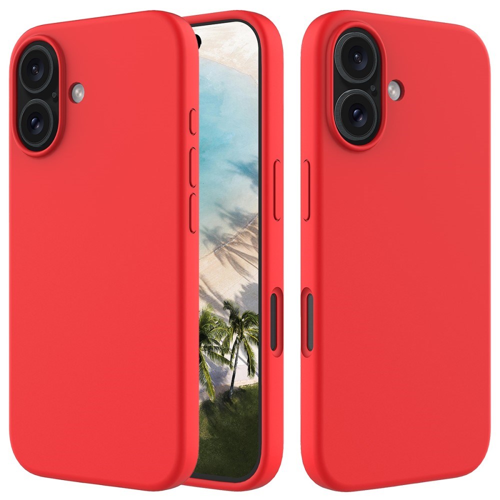 EIDERWOOD iPhone 16 Plus Lined Silicone Case - Red