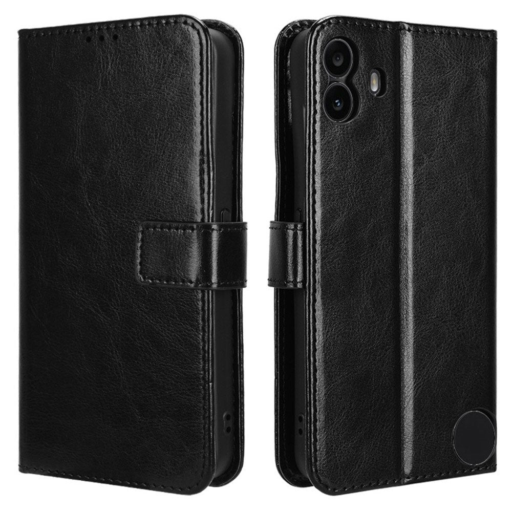 EIDERWOOD Nothing CMF Phone 1 Faux Leather Flip Case with Strap - Black