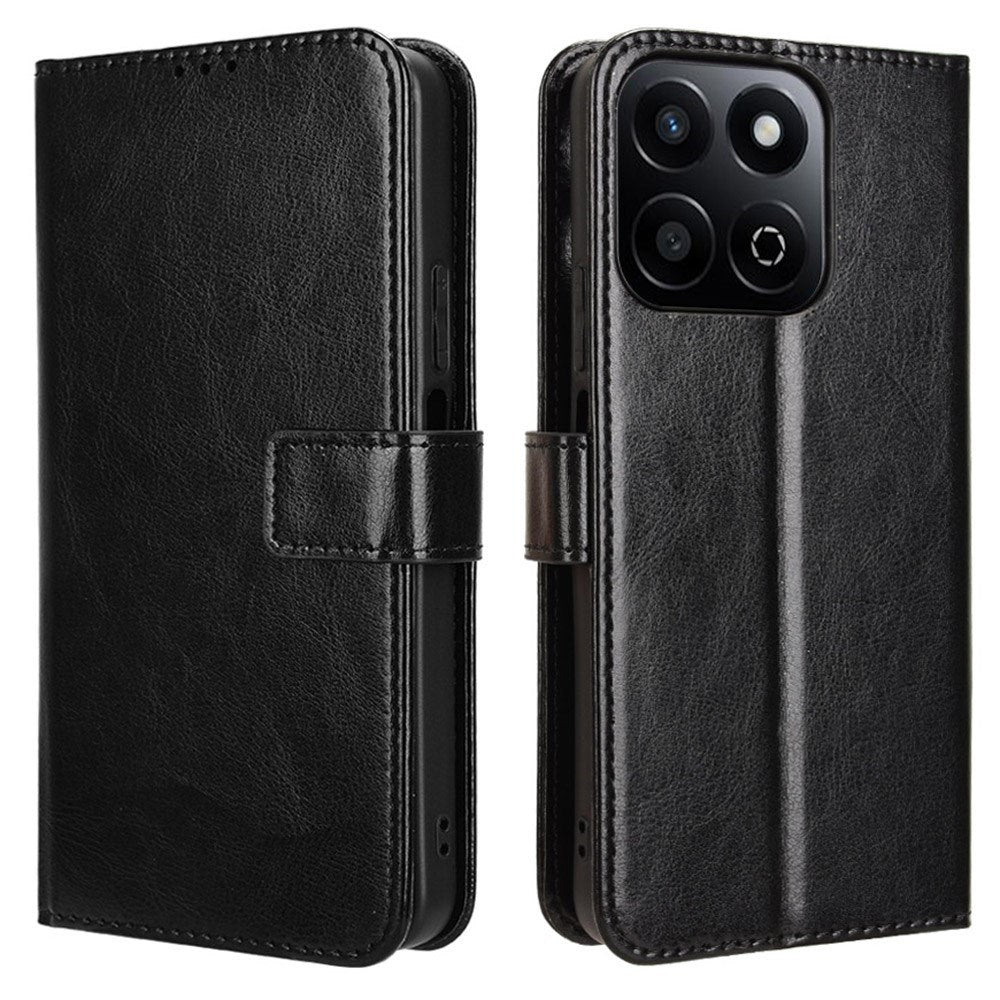 EIDERWOOD Honor 200 Smart Faux Leather Flip Case with Strap - Black