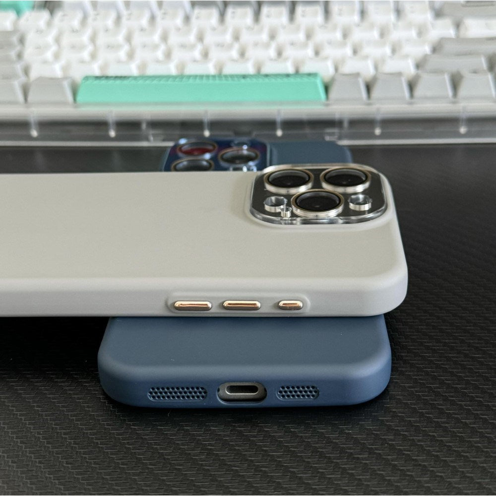 EIDERWOOD iPhone 14 Pro Silicone Case with Built-in Camera Protection - White