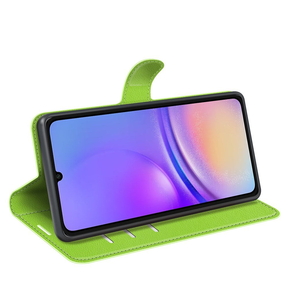 EIDERWOOD Samsung Galaxy A06 Litchi Leather Flip Case w. Wallet - Green