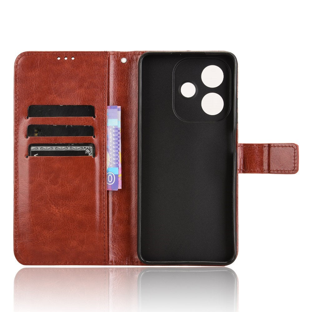 EIDERWOOD Oppo A60 / A40M / A40 Faux Leather Flip Case with Strap - Brown