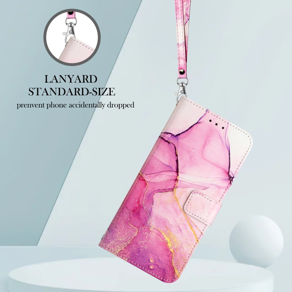 EIDERWOOD OnePlus Nord 4 (5G) Faux Leather Case with Wallet and Strap - Pink Marble