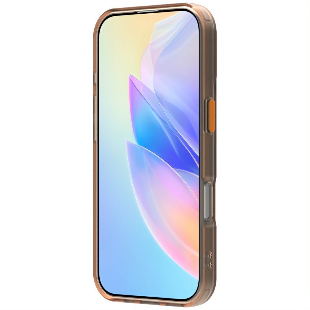 EIDERWOOD iPhone 16 Pro Max Hybrid Plastic Case - MagSafe Compatible - Transparent / Orange