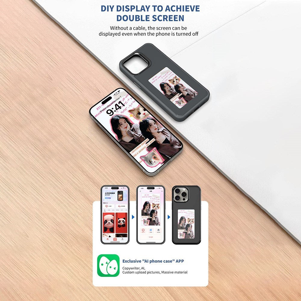 iPhone 16 Pro E-Ink Case - Switchable Design - Black