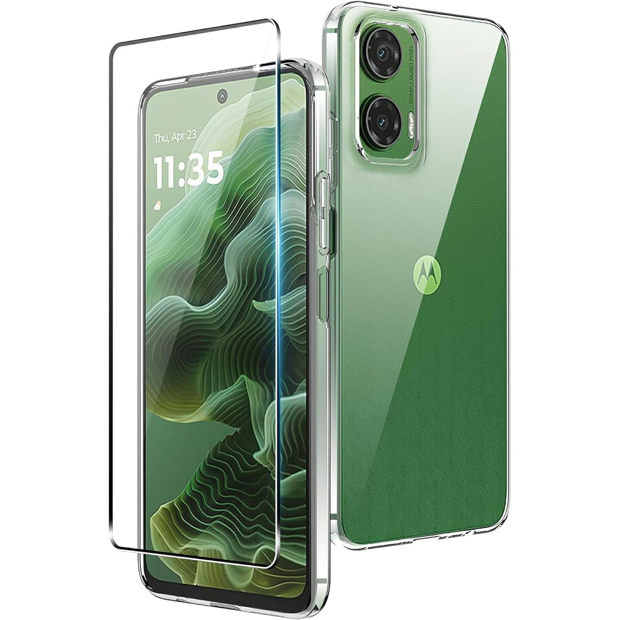 Motorola Moto G35 5G - Protection Set with Soft Plastic Case and 2.5D Screen Protector