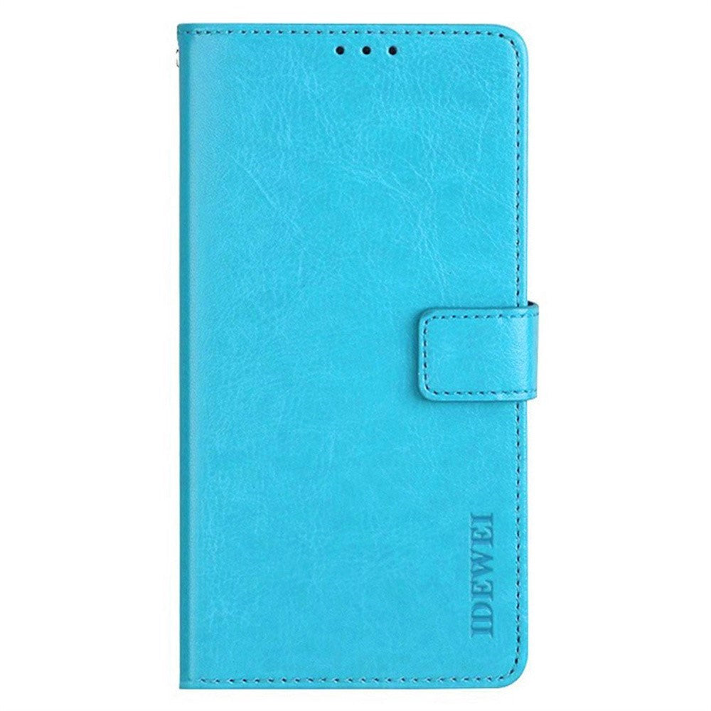EIDERWOOD iPhone 16 Plus Faux Leather Flip Case with Wallet & Stand Function - Light Blue