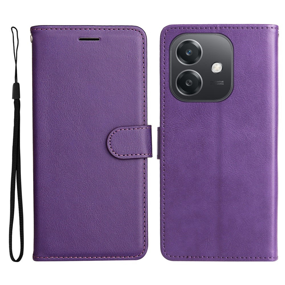 EIDERWOOD Oppo A60 / A40m / A40 Faux Leather Flip Case with Strap - Purple