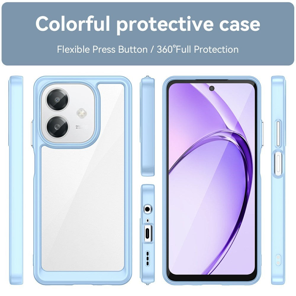 EIDERWOOD Oppo A60 / A40m / A40 Hybrid Plastic Case - Transparent / Blue