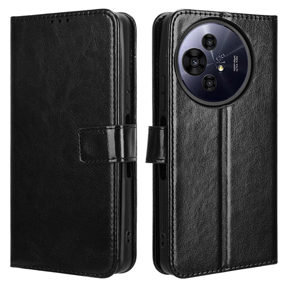 EIDERWOOD TCL 50 Pro Nxtpaper (5G) Leather Flip Case with Stand & Wallet - Black