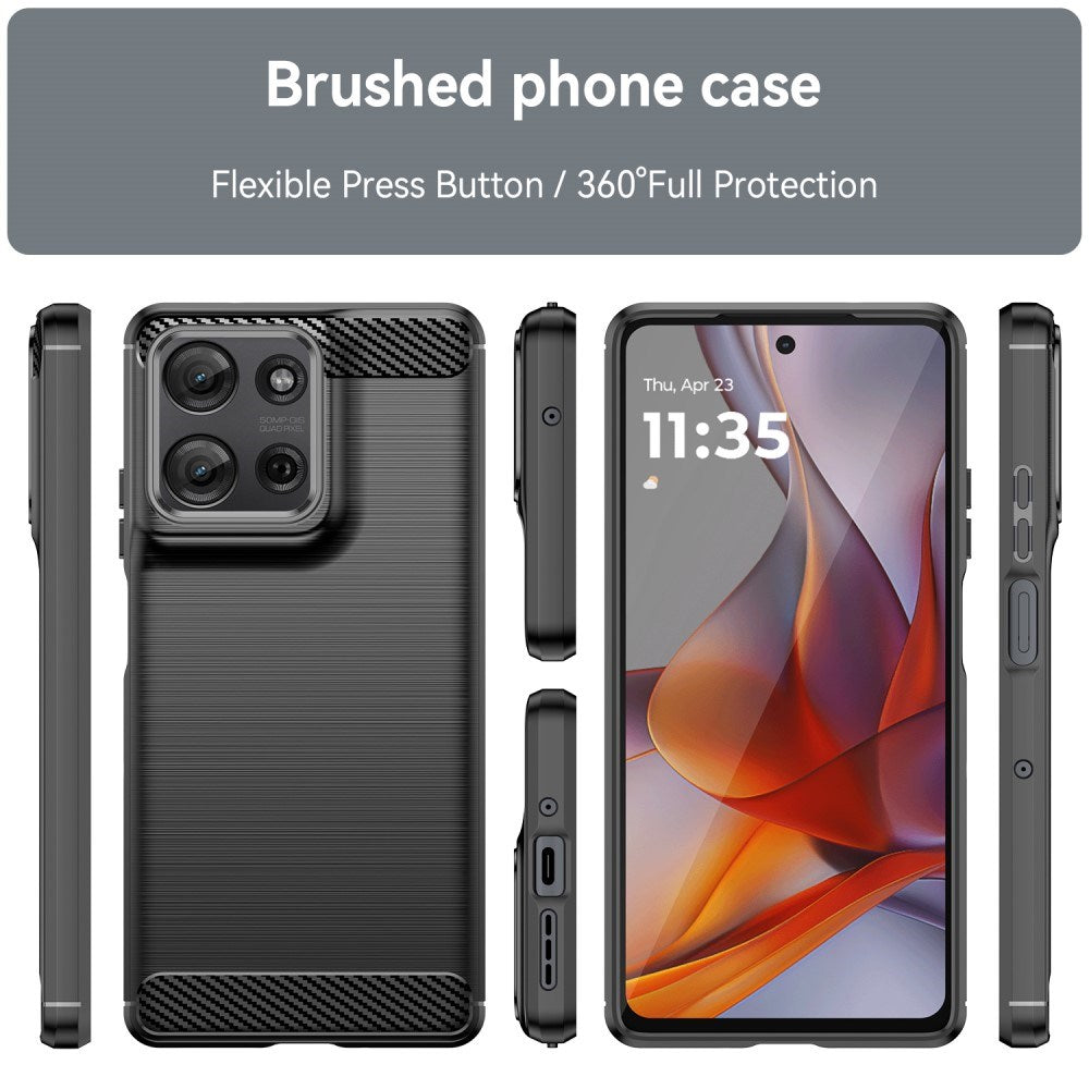 EIDERWOOD Motorola Moto G75 (5G) Brushed Carbon Case - Black