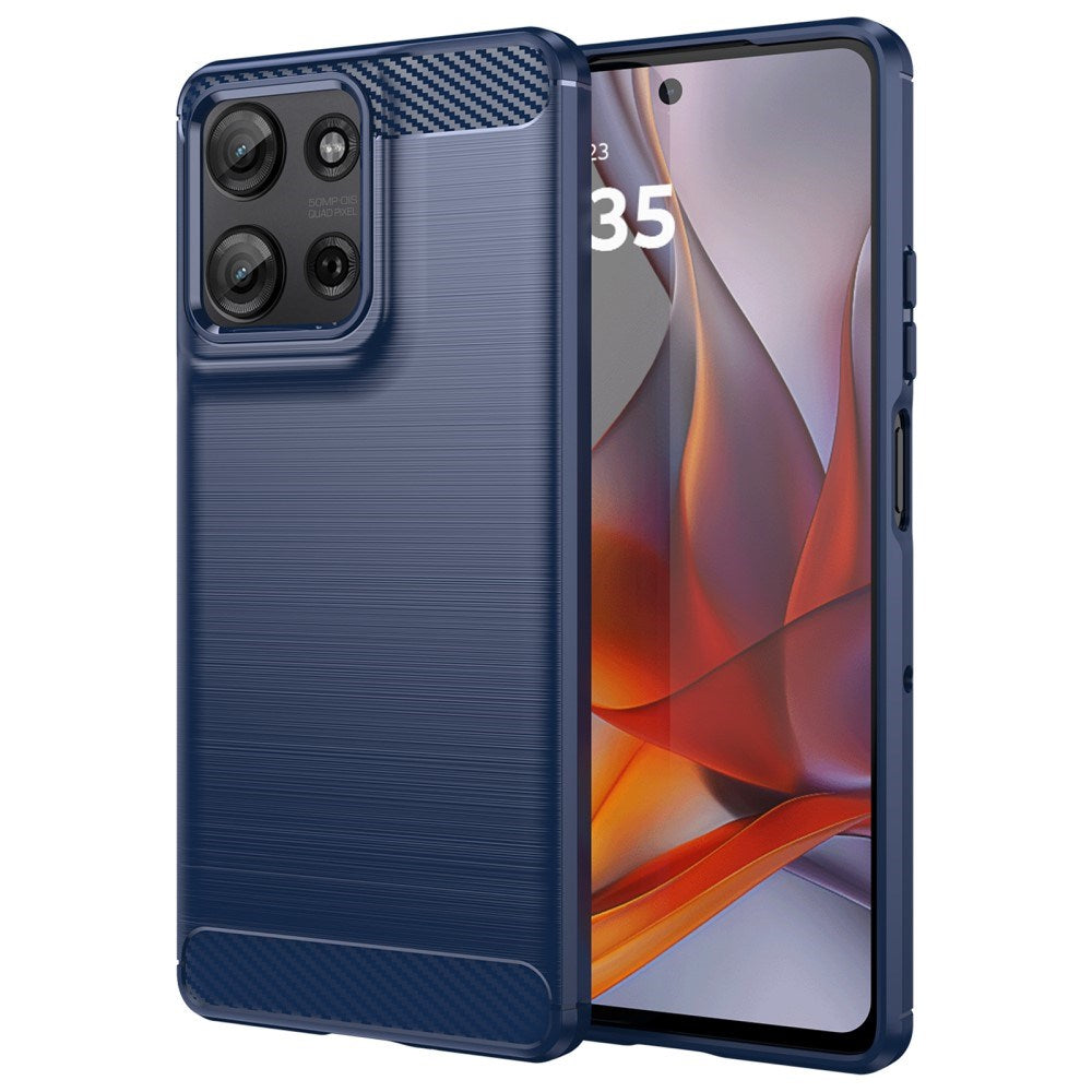 EIDERWOOD Motorola Moto G75 (5G) Brushed Carbon Case - Blue