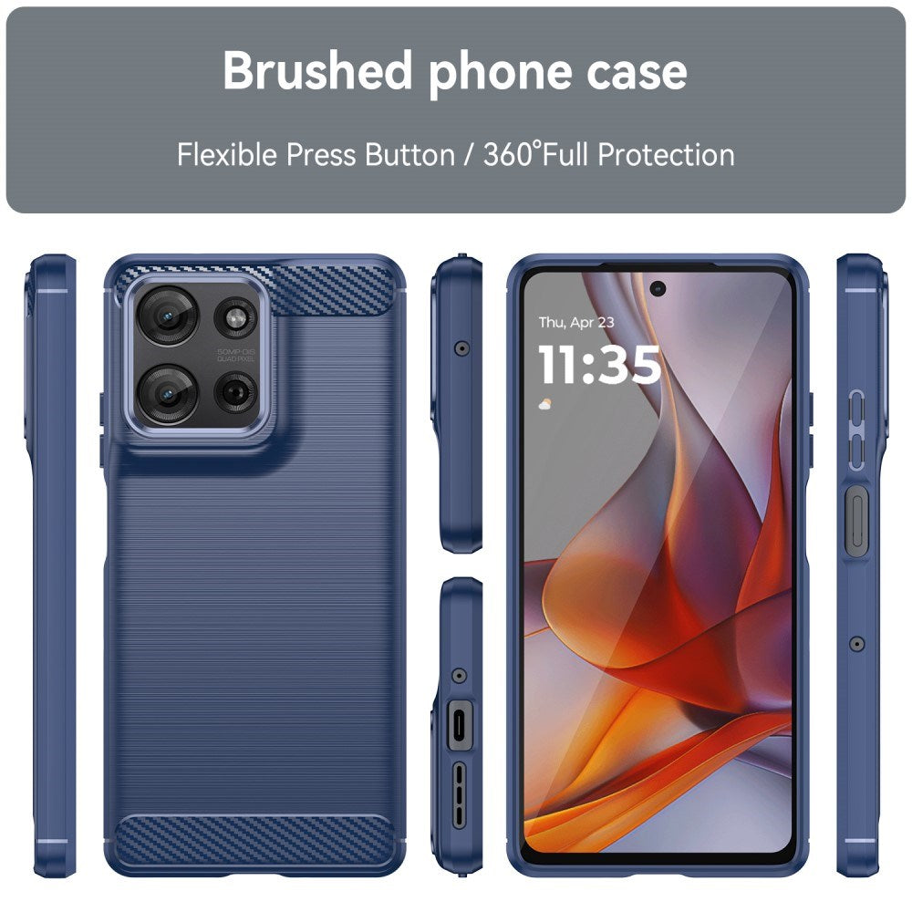 EIDERWOOD Motorola Moto G75 (5G) Brushed Carbon Case - Blue