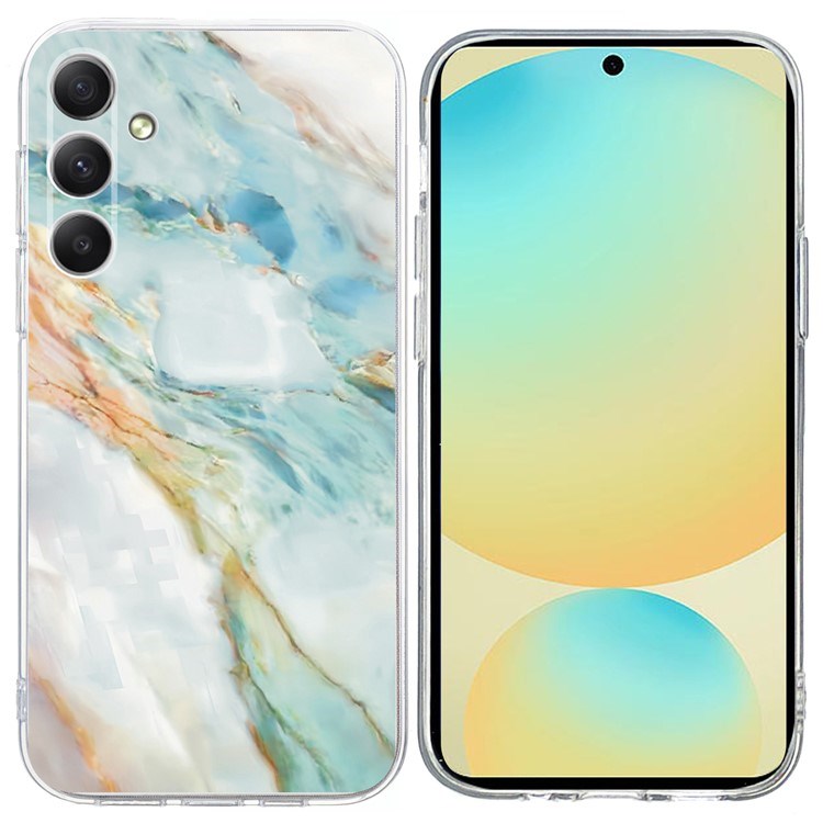 EIDERWOOD Samsung Galaxy S25 FE Flexible Plastic Case with Motif - Marble