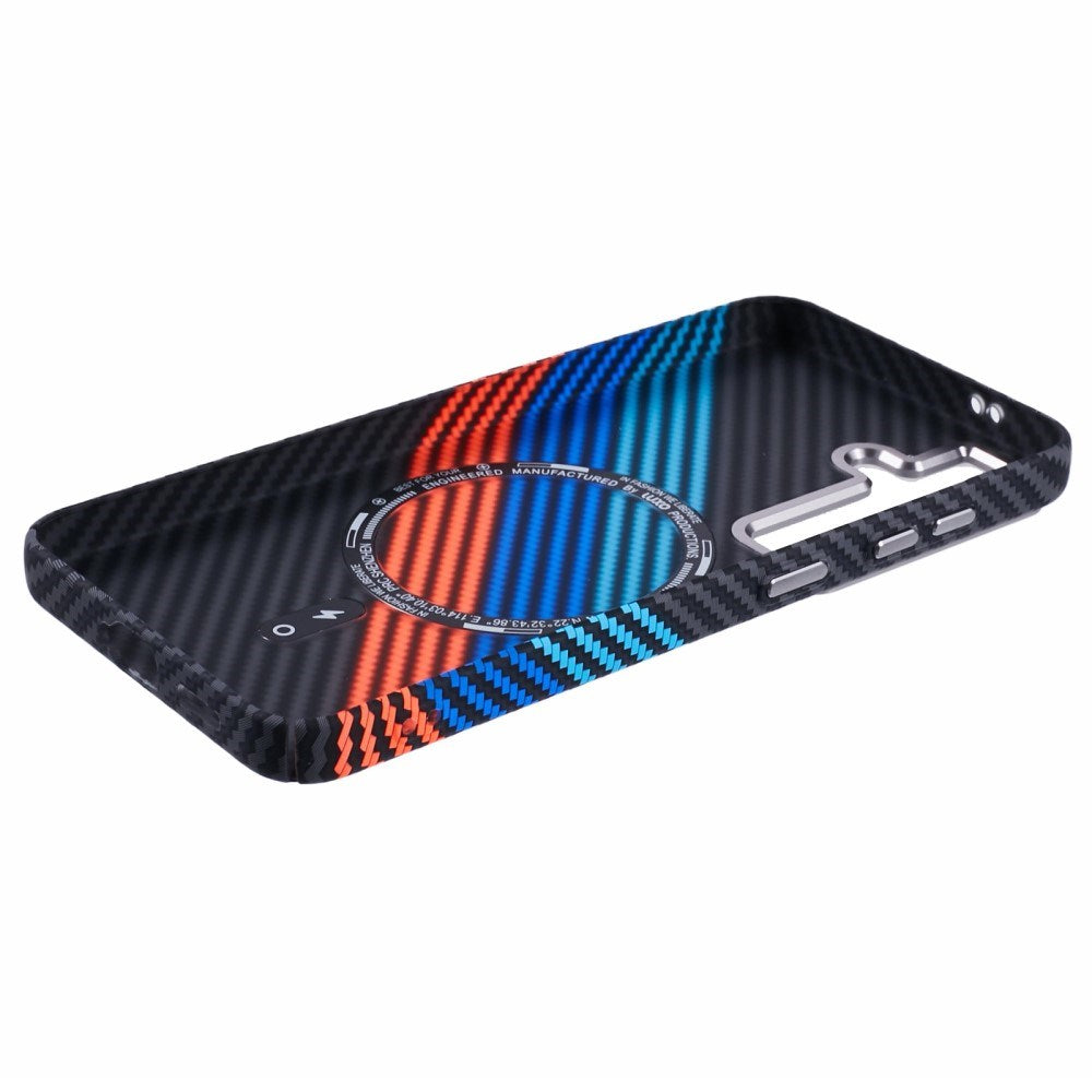 EIDERWOOD Patterned Carbon Case - Samsung Galaxy S24 - MagSafe Compatible - Colorful Stripes