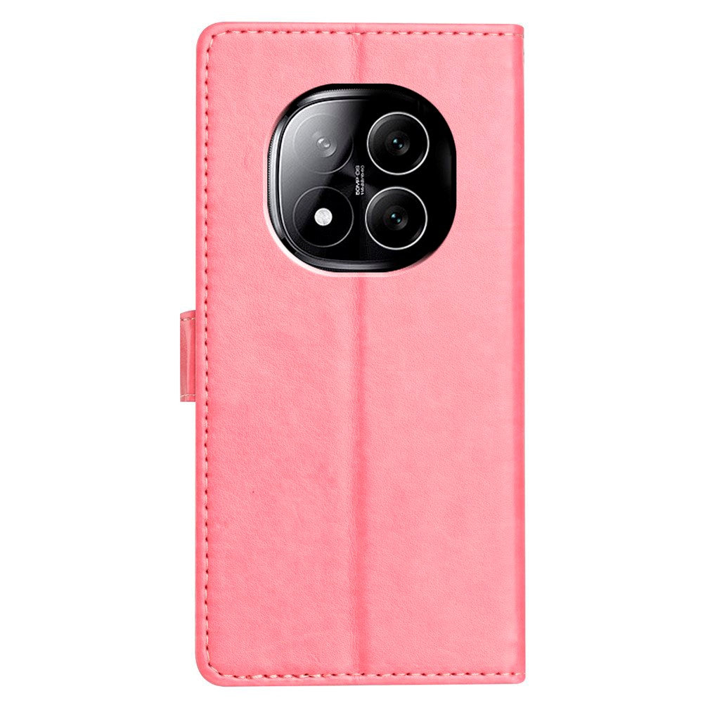 EIDERWOOD Xiaomi Redmi Note 14 Pro (5G) / Poco X7 Faux Leather Flip Case with Strap - Pink