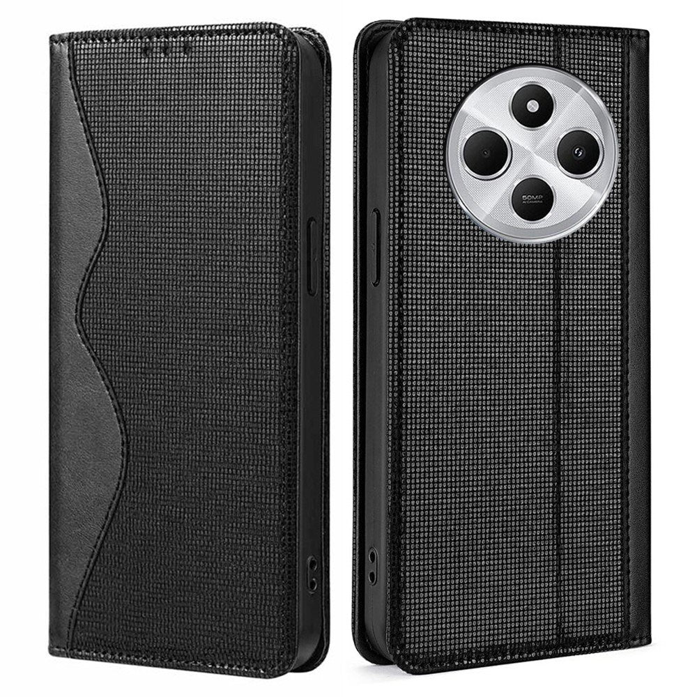 EIDERWOOD Xiaomi Redmi 14C / Poco C75 Faux Leather Flip Case with RFID Blocking - Black