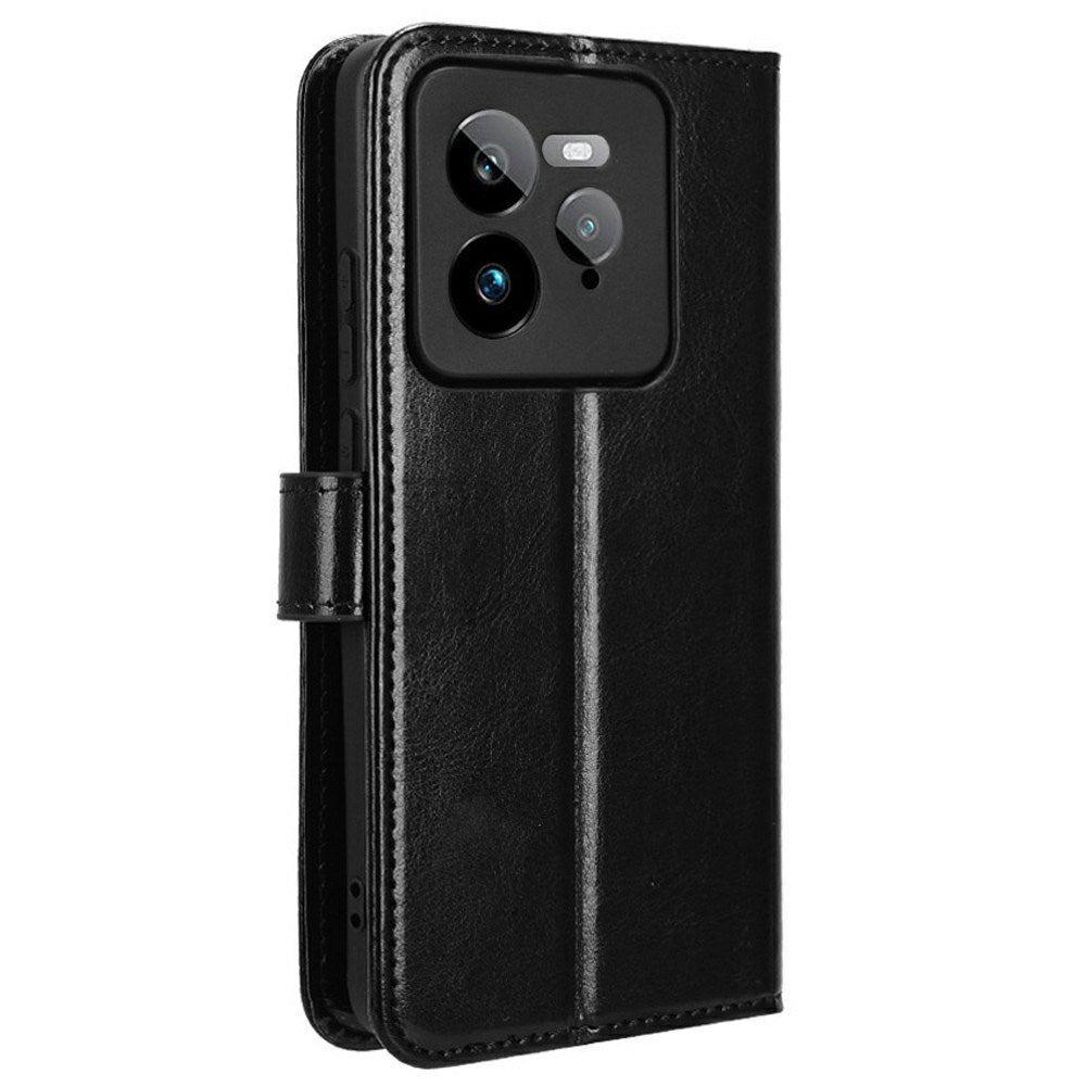 EIDERWOOD Realme GT 7 Pro (5G) Faux Leather Flip Case with Strap - Black