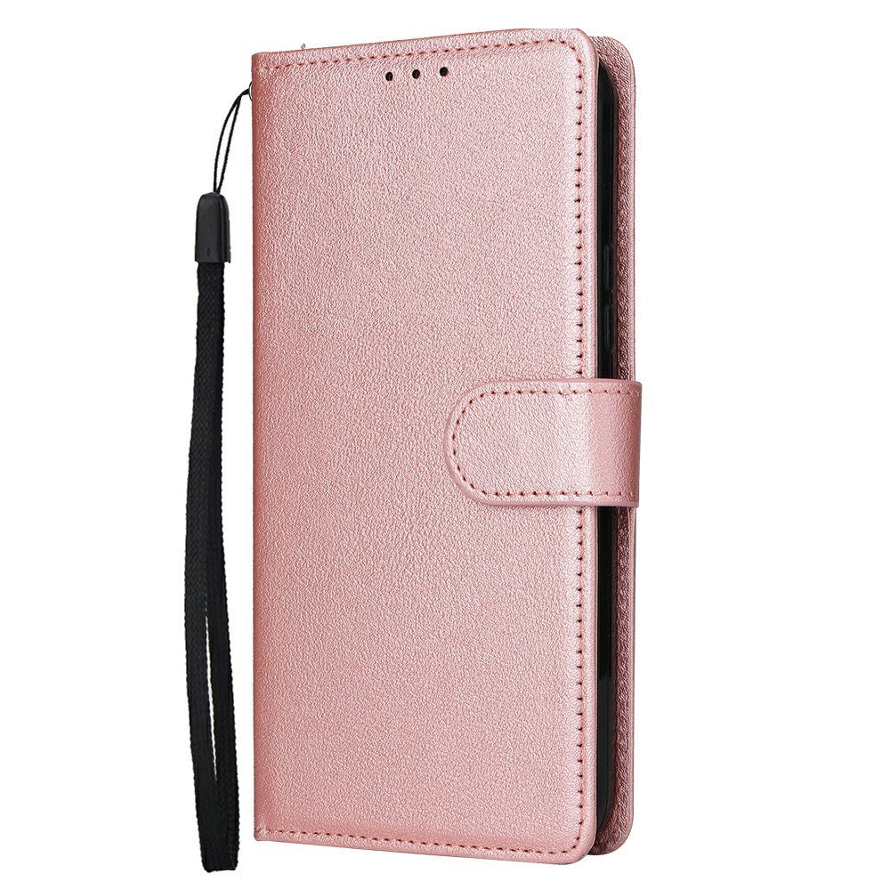 EIDERWOOD Samsung Galaxy S25+ (Plus) / S24+ (Plus) Faux Leather Case with Wallet and Strap - Rose Gold