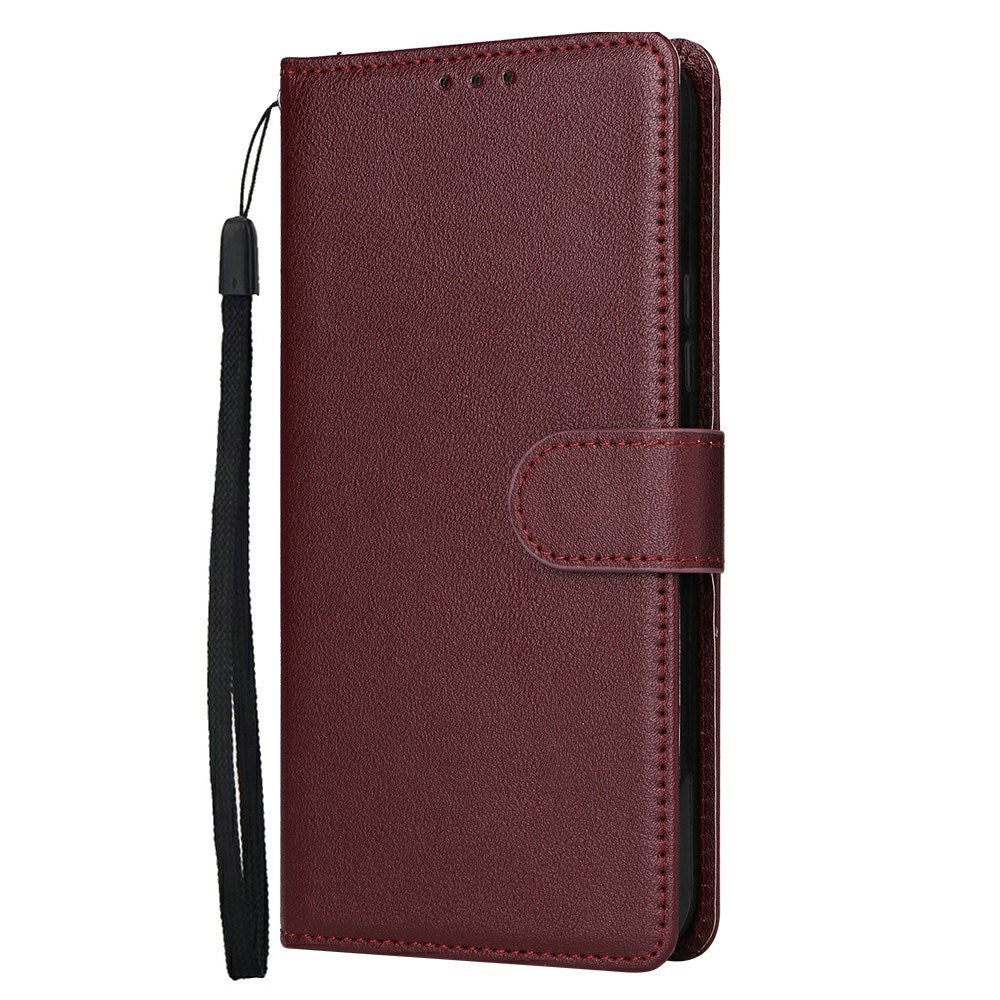 EIDERWOOD Samsung Galaxy S25+ (Plus) / S24+ (Plus) Faux Leather Case with Wallet and Strap - Dark Brown