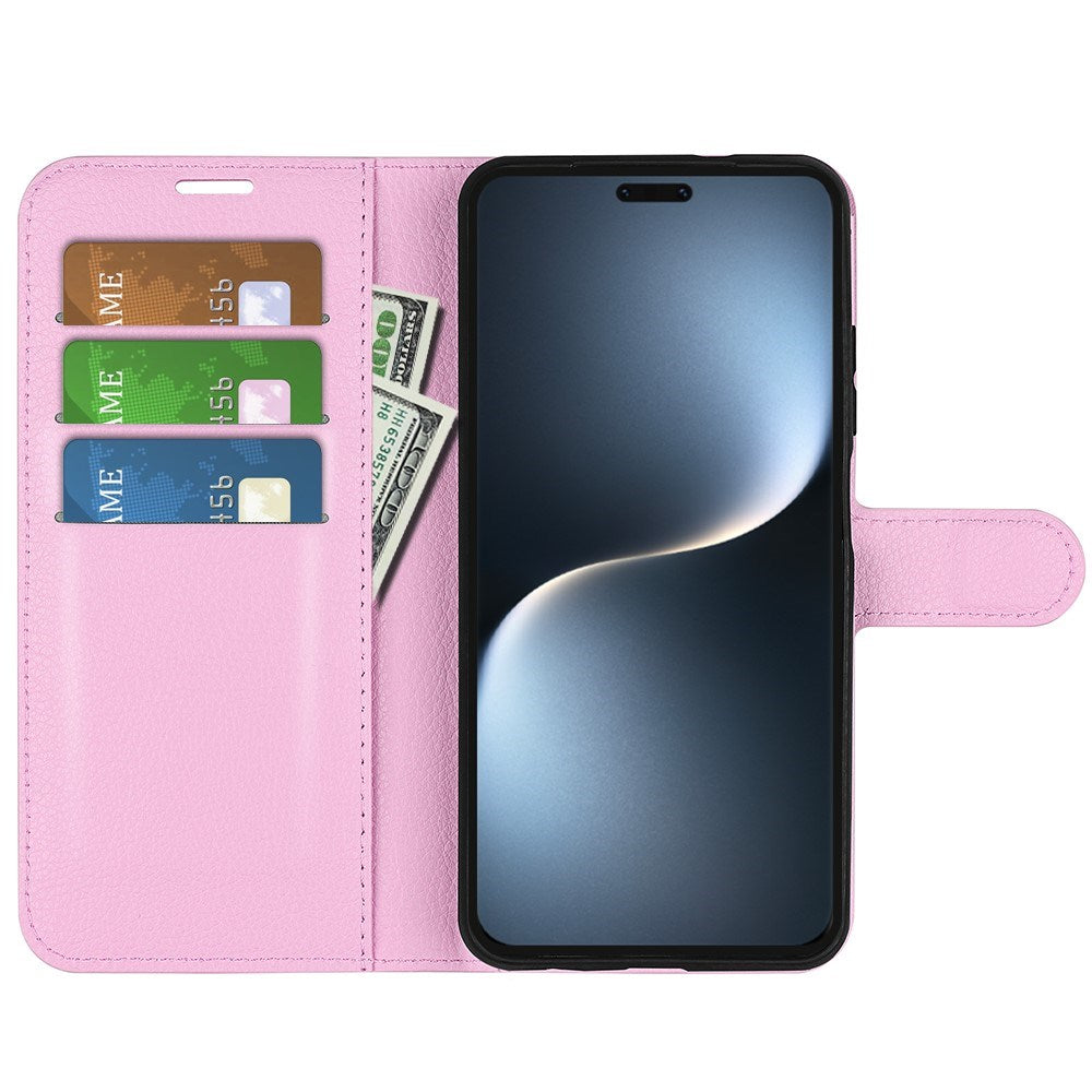 EIDERWOOD Honor Magic7 Pro Faux Leather Flip Case with Cardholder & Stand Function - Pink