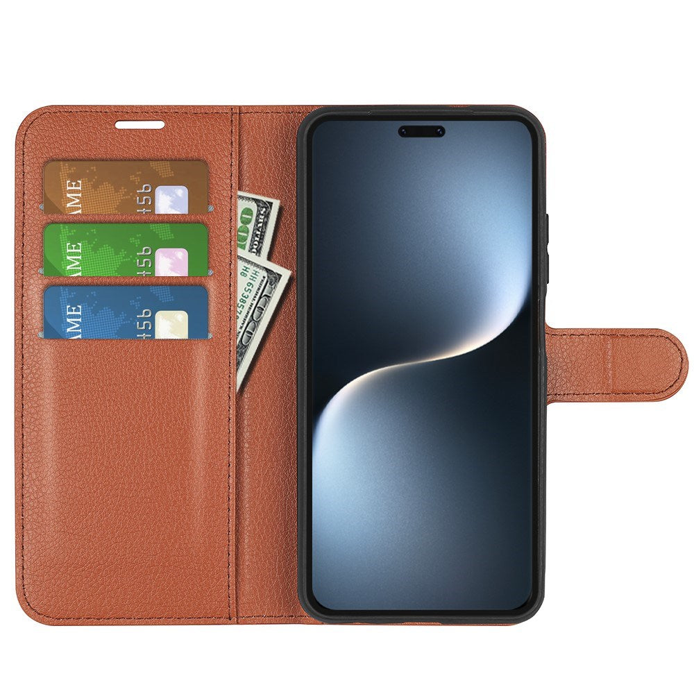 EIDERWOOD Honor Magic7 Pro Faux Leather Flip Case with Cardholder & Stand Function - Brown