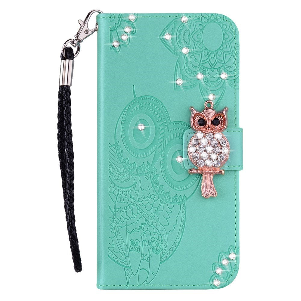EIDERWOOD Samsung Galaxy S25 Faux Leather Flip Case with Owl Design - Turquoise
