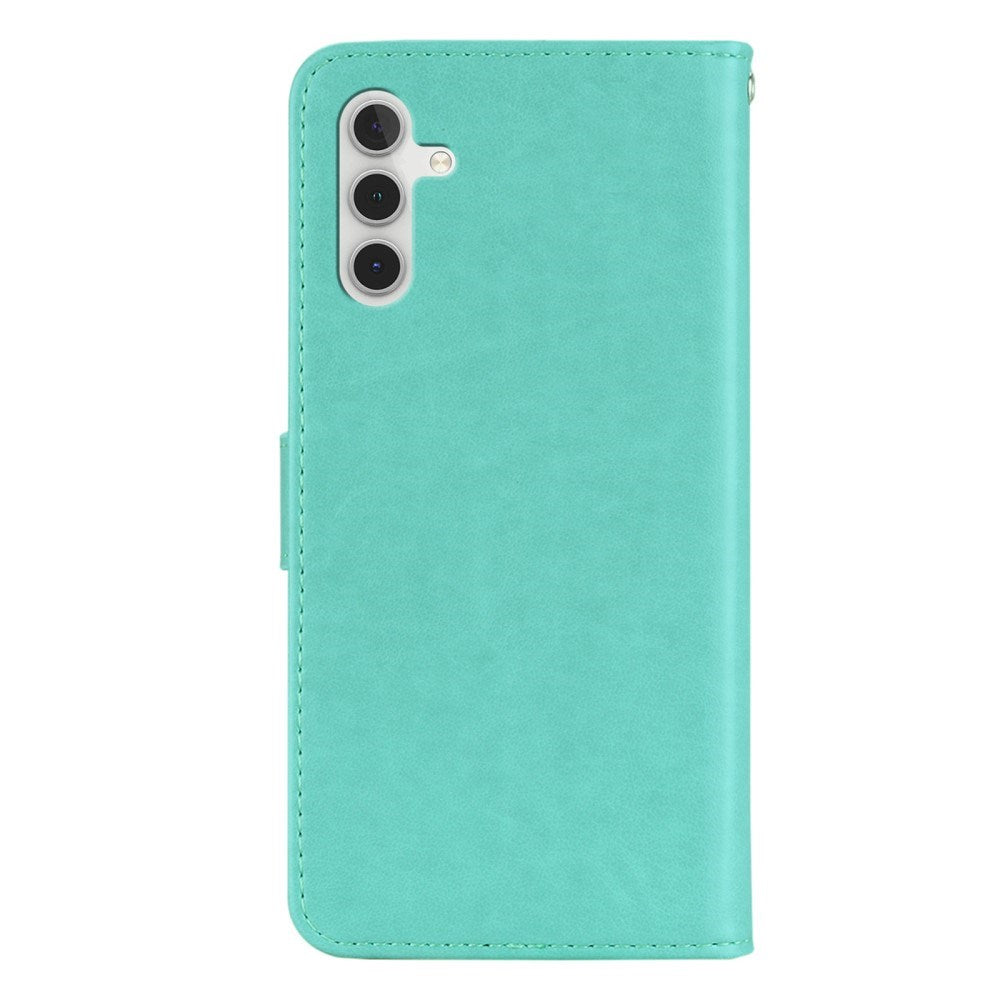 EIDERWOOD Samsung Galaxy S25 Faux Leather Flip Case with Owl Design - Turquoise