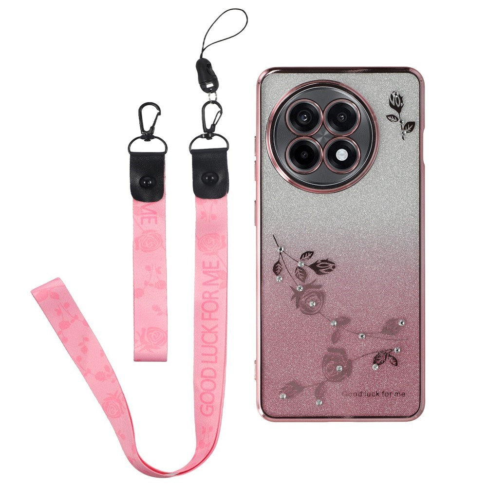 OnePlus 13R Flexible Plastic Case with 2 x Lanyard - Pink
