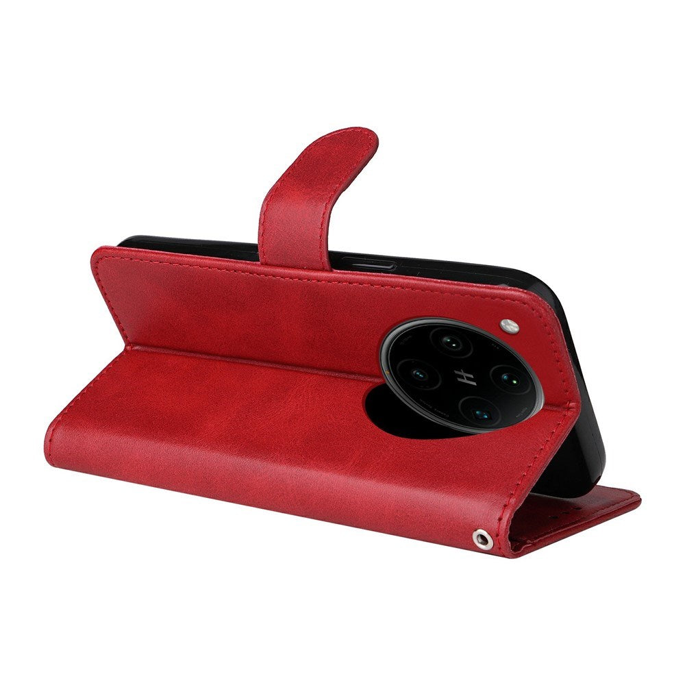 Motorola Edge 60 Neo / 50 Neo / ThinkPhone 25 EIDERWOOD Faux Leather Flip Case with Strap - Red